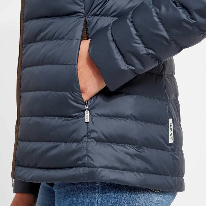 Schoffel Womens Hambleton Down Jacket Petrol Blue-3
